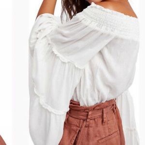 Free People Free Spirit white off shoulder top M
